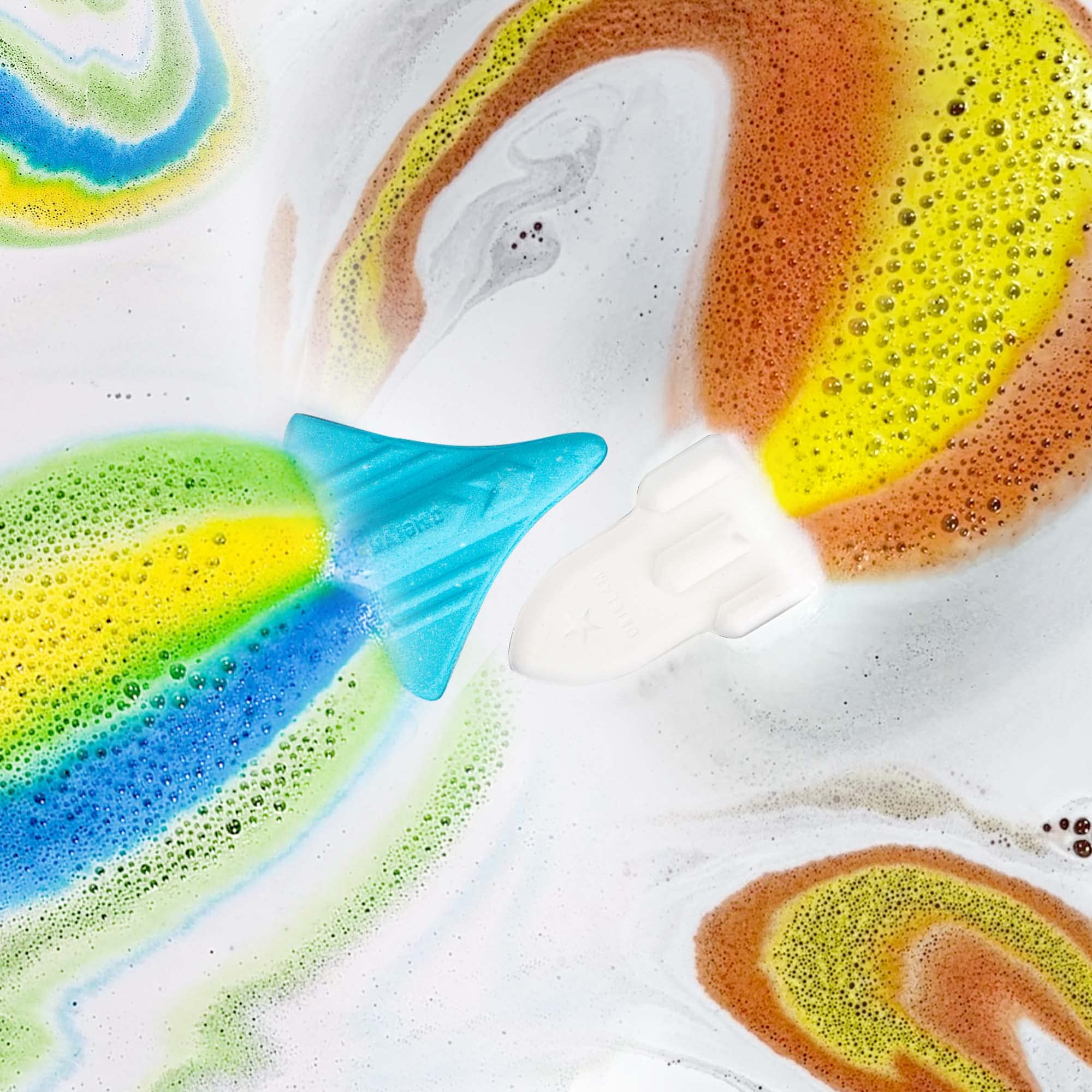 ORIGLAM bombas de baño para niños, cohete burbujeante con colores brillantes