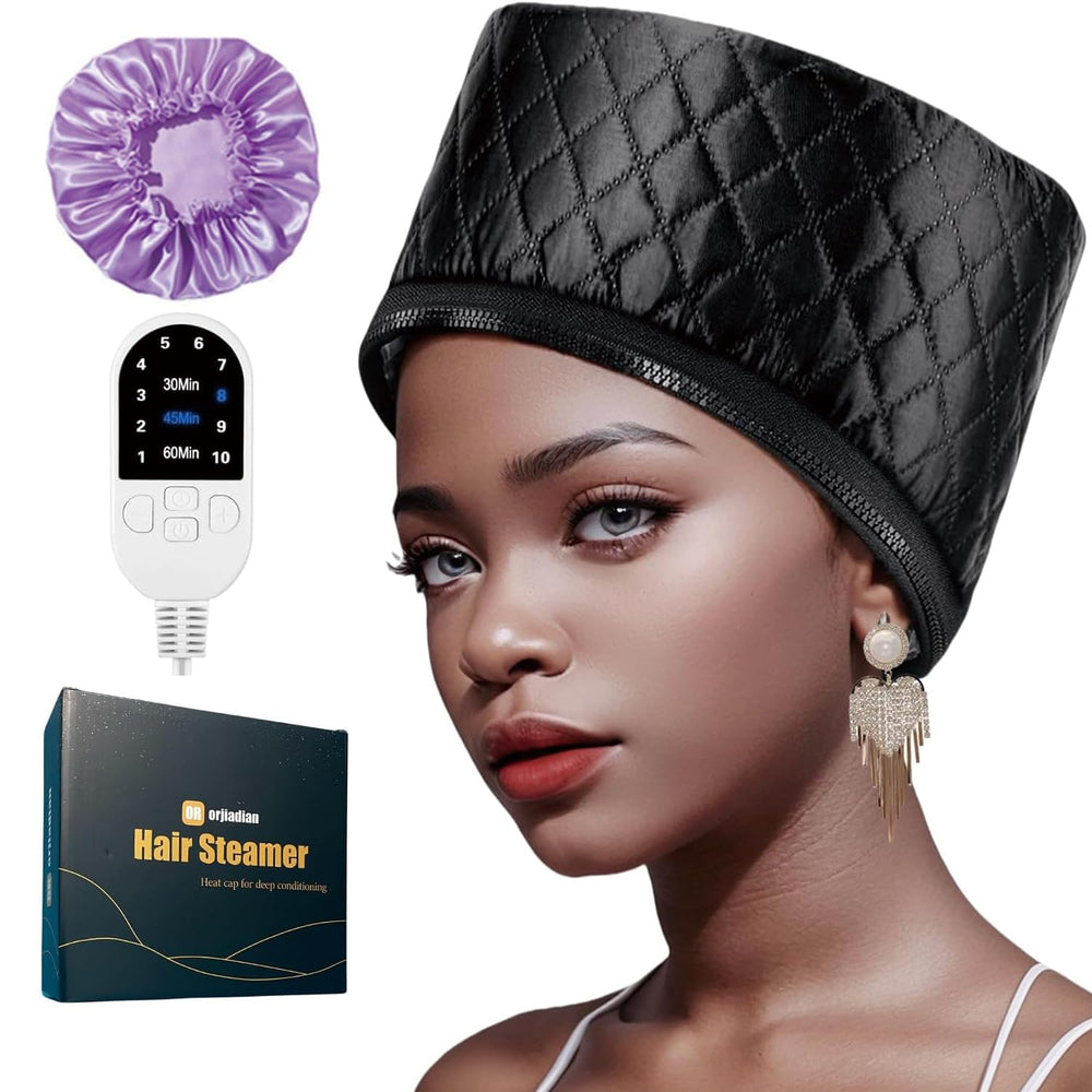 Orjiadian gorro térmico para pelo natural, cuidado profundo.