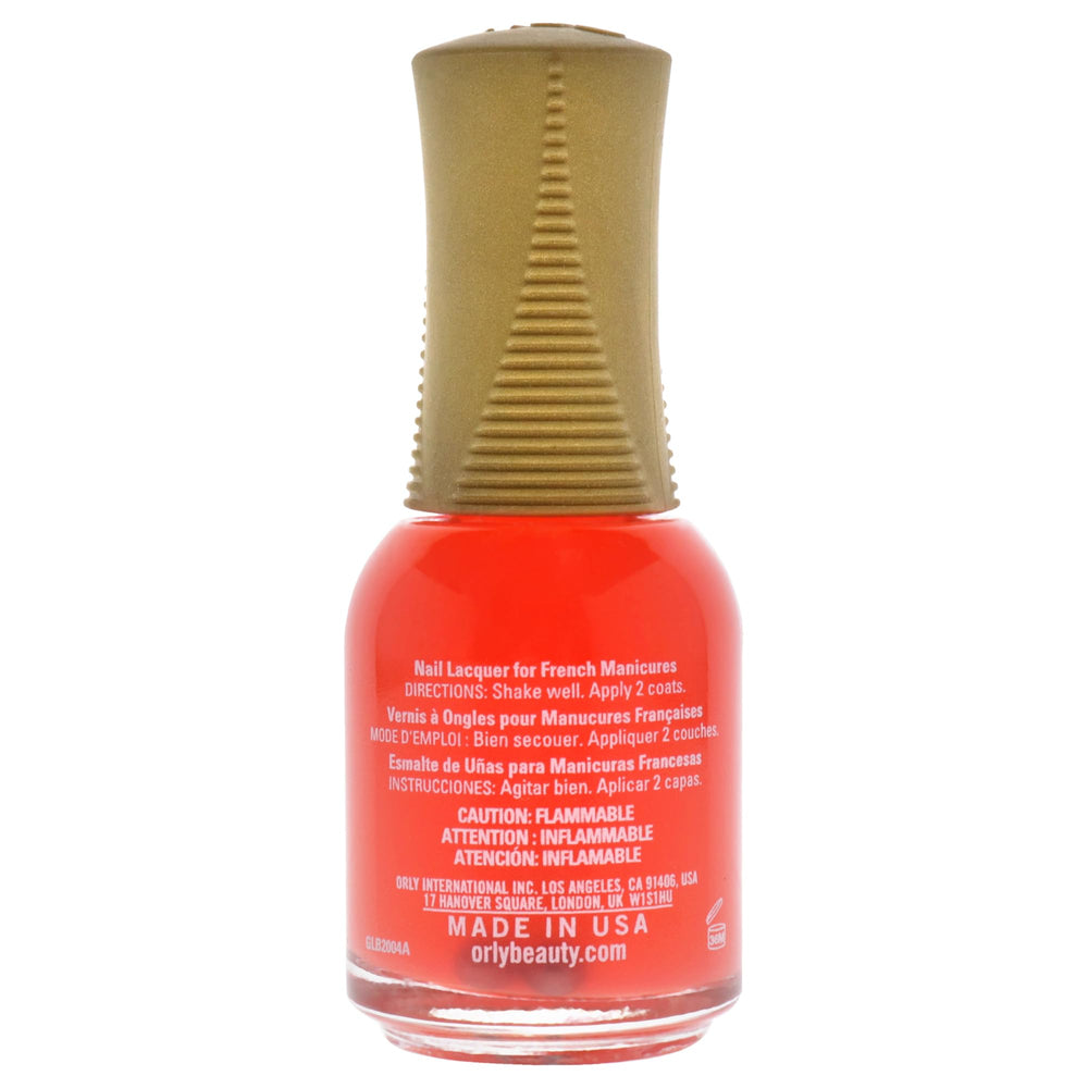 Aplicación uniforme de esmalte Orly Bare Rose 22005