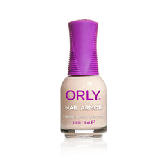Orly Nail Armor, detalle de la botella: protección duradera para uñas brillantes.