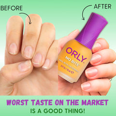 Orly No Bite: efecto disuasor visible para desalentar morderse las uñas.