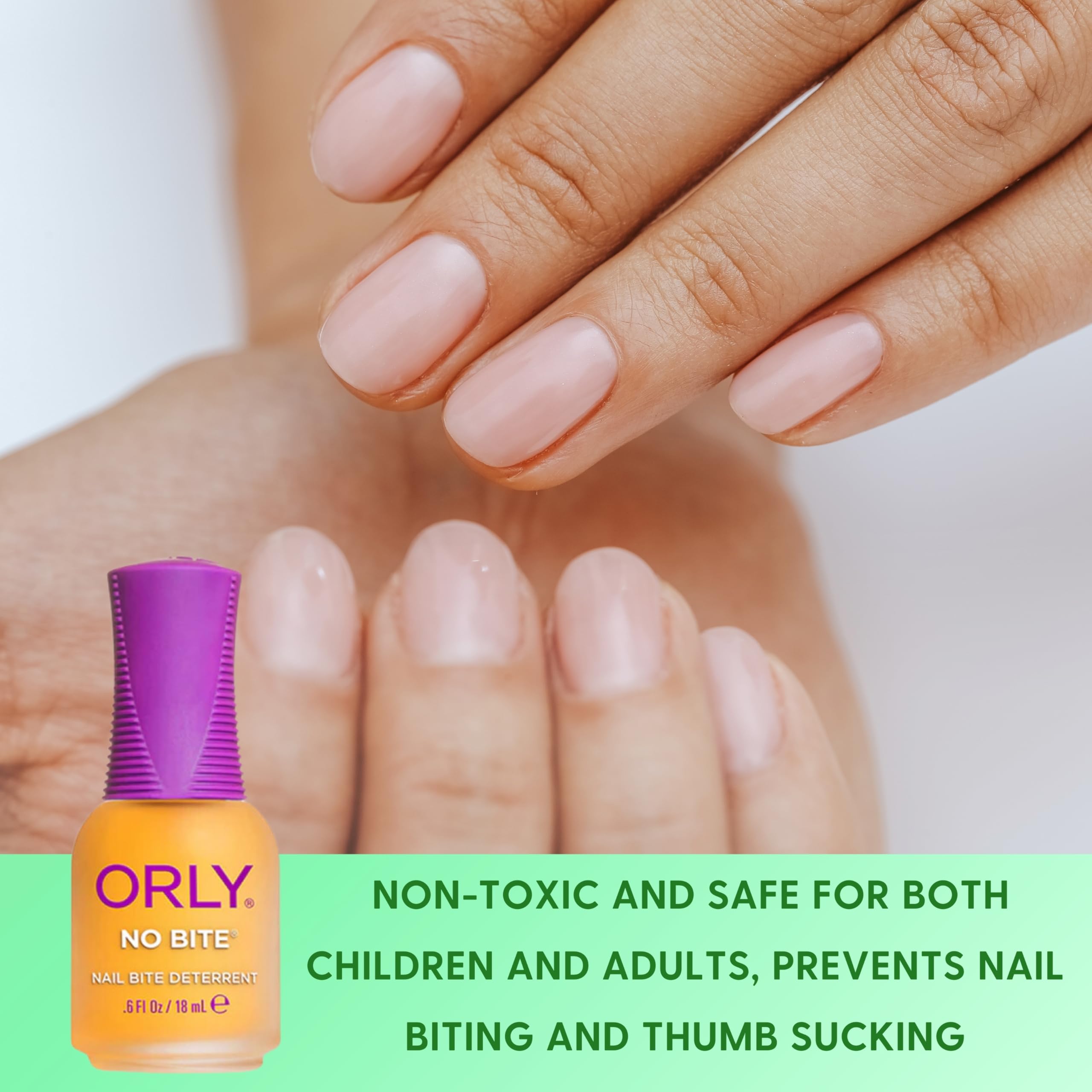 Orly No Bite: fórmula vegana y libre de crueldad para cuidado responsable.