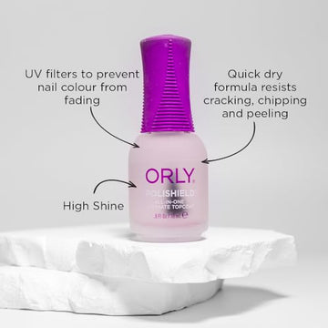 Orly Polishield fórmula de salón profesional para un acabado perfecto.