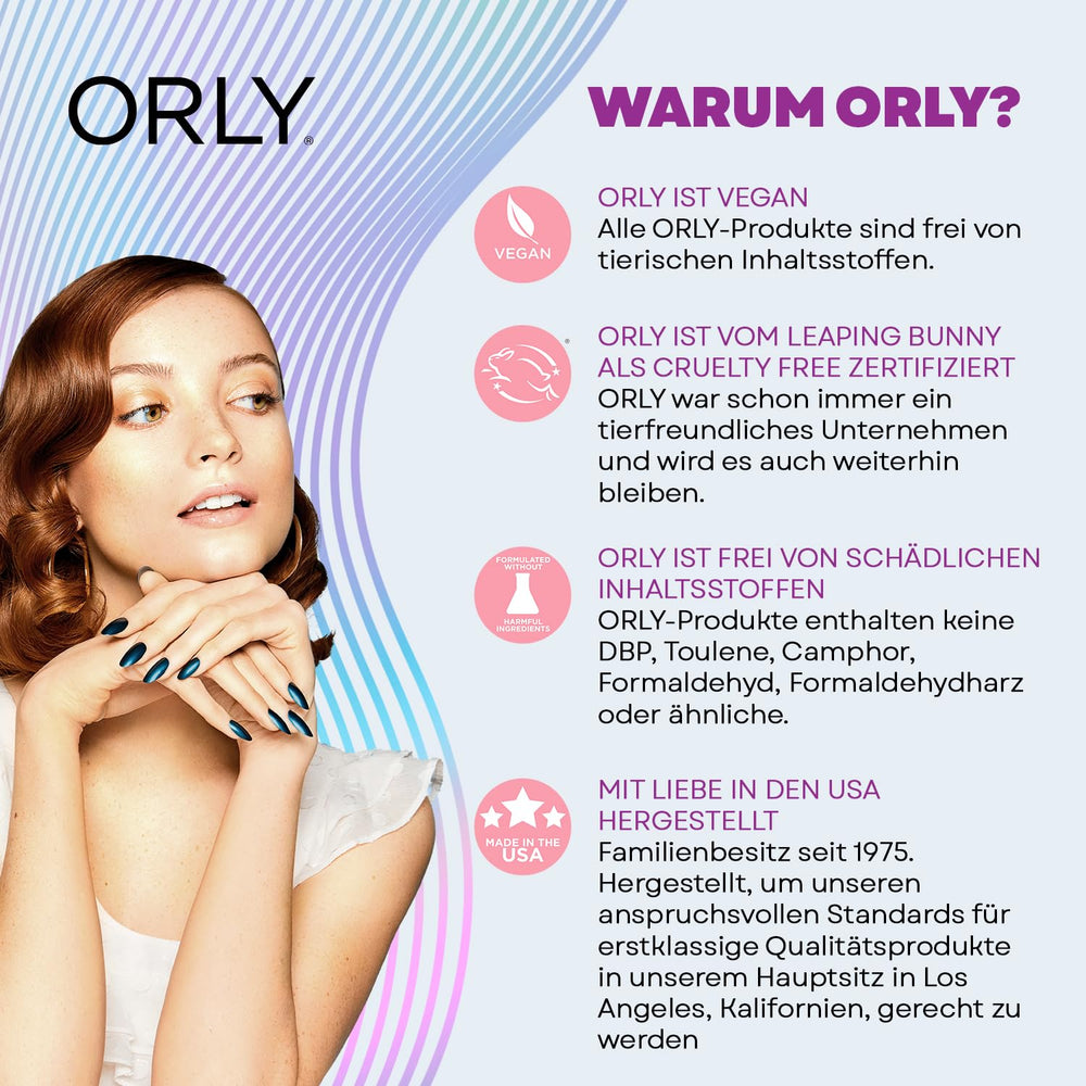 Orly Soul Sister, brillo duradero, color vibrante para uso diario.