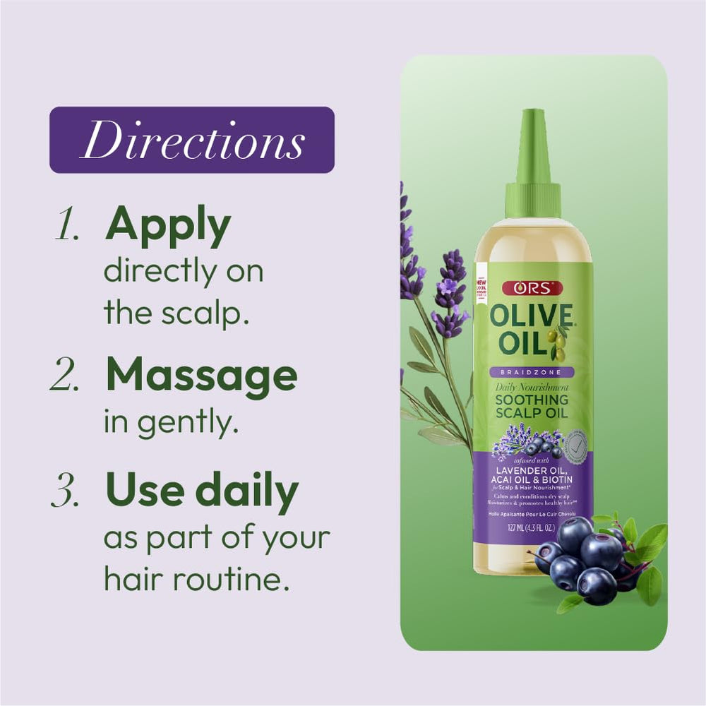 ORS Aceite Braidzone uso diario recomendado para cabellos frágiles.