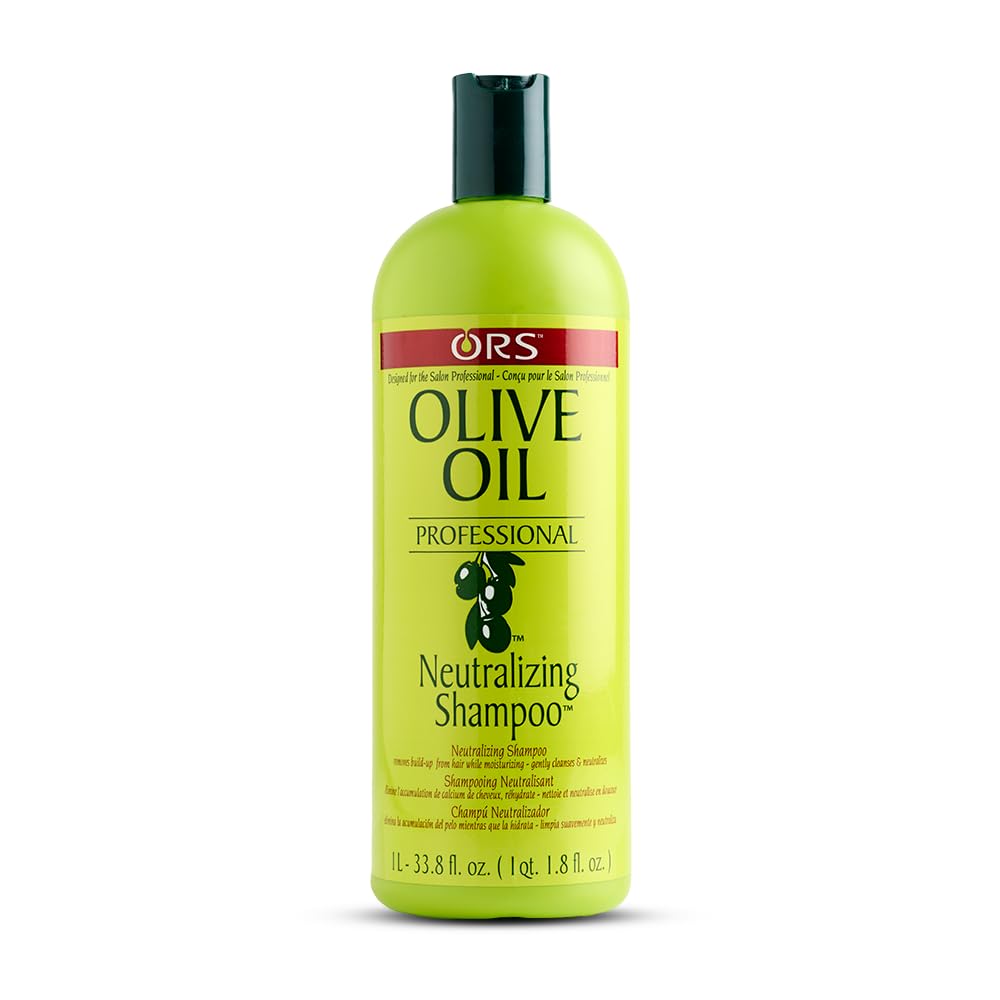 ORS Aceite de Oliva Neutralizante Champú - botella frontal limpia y nutre el cabello