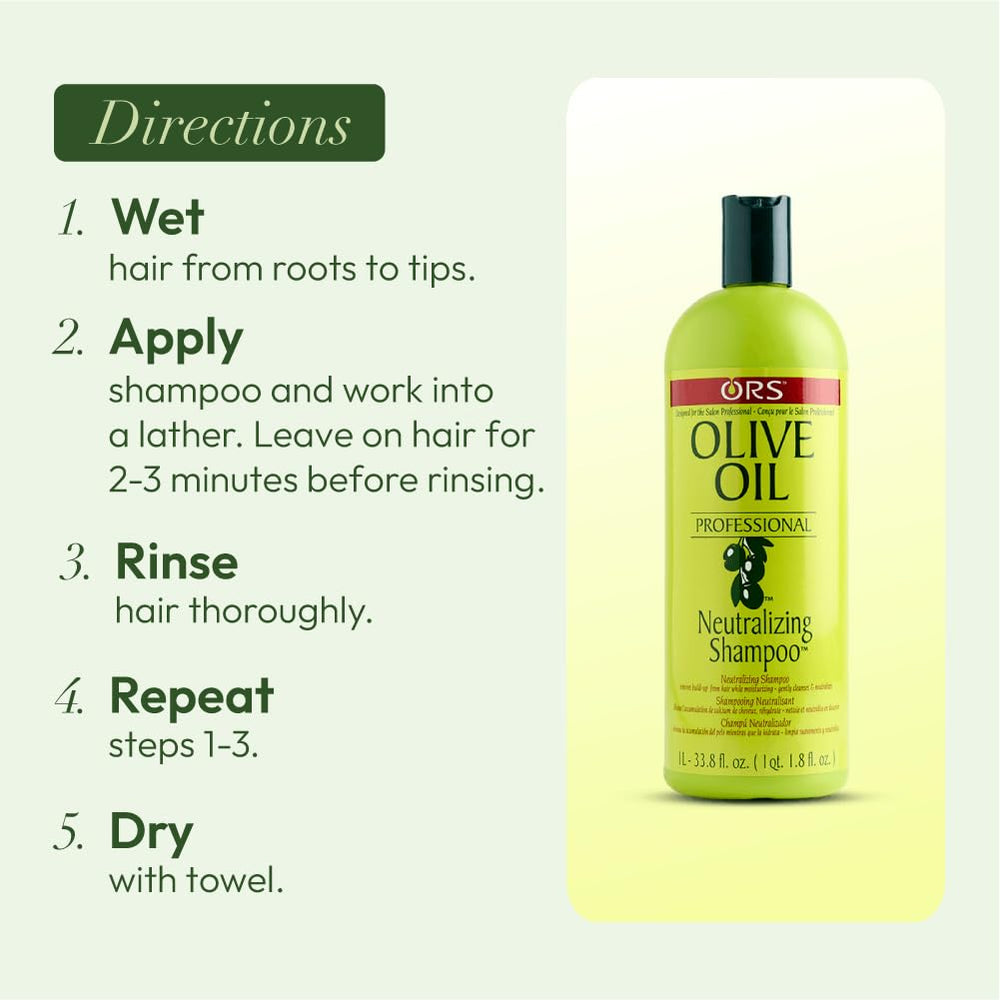 ORS Aceite de Oliva Neutralizante Champú - ayuda a retener la humedad del cabello