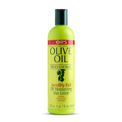 ORS Aceite de Oliva Profesional: botella del producto para hidratación diaria del cabello.