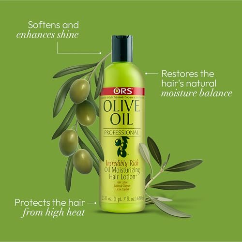 ORS Aceite de Oliva Profesional: textura sedosa para un cabello suave y manejable.