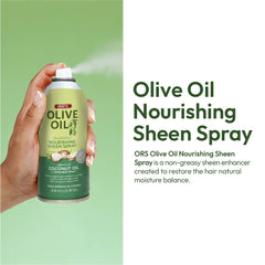 ORS Aerosol Brillo Nutritivo, aplicación en mechones, aporta brillo instantáneo y suavidad.