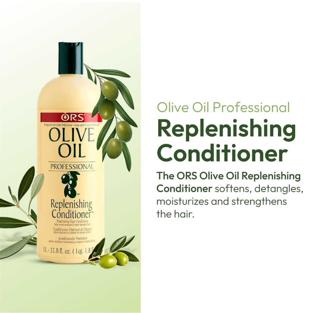 ORS acondicionador con acción nutritiva, deja el cabello más suave y manejable.