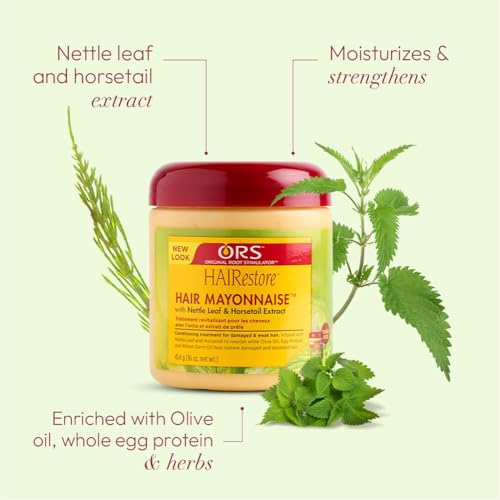 Hidratación profunda con ORS HairRestore Mayonnaise para pelo dañado.