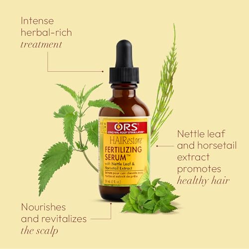 ORS HairRestore Serum: etiqueta detallada con ortiga y cola de caballo