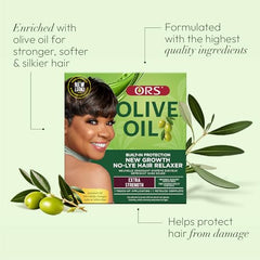 ORS Olive Oil Relaxer finished hair looks smooth, manageable and glossy.