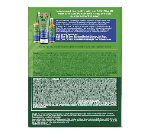 ORS Olive Oil Relaxer zone-application illustration for precise retouches.