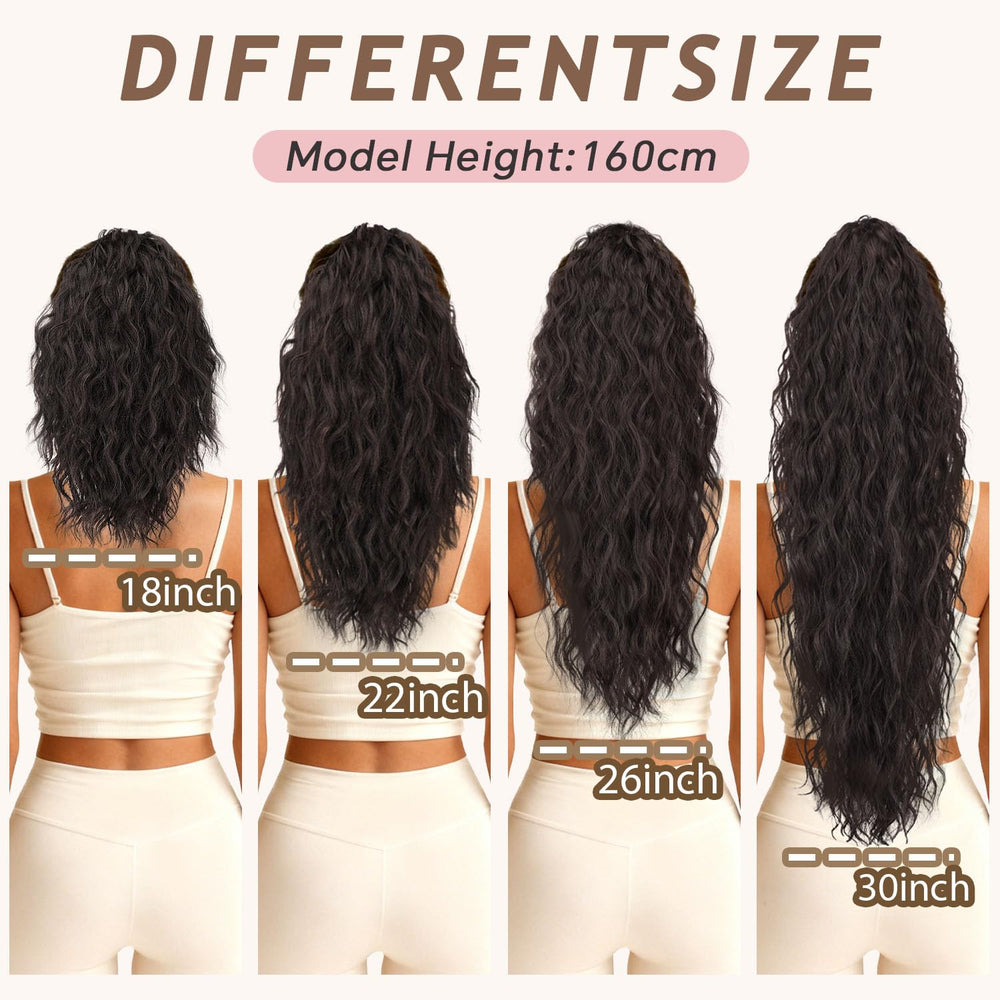 ORSUNCER dos formas de usar ponytail con pinza y cordón ajustable