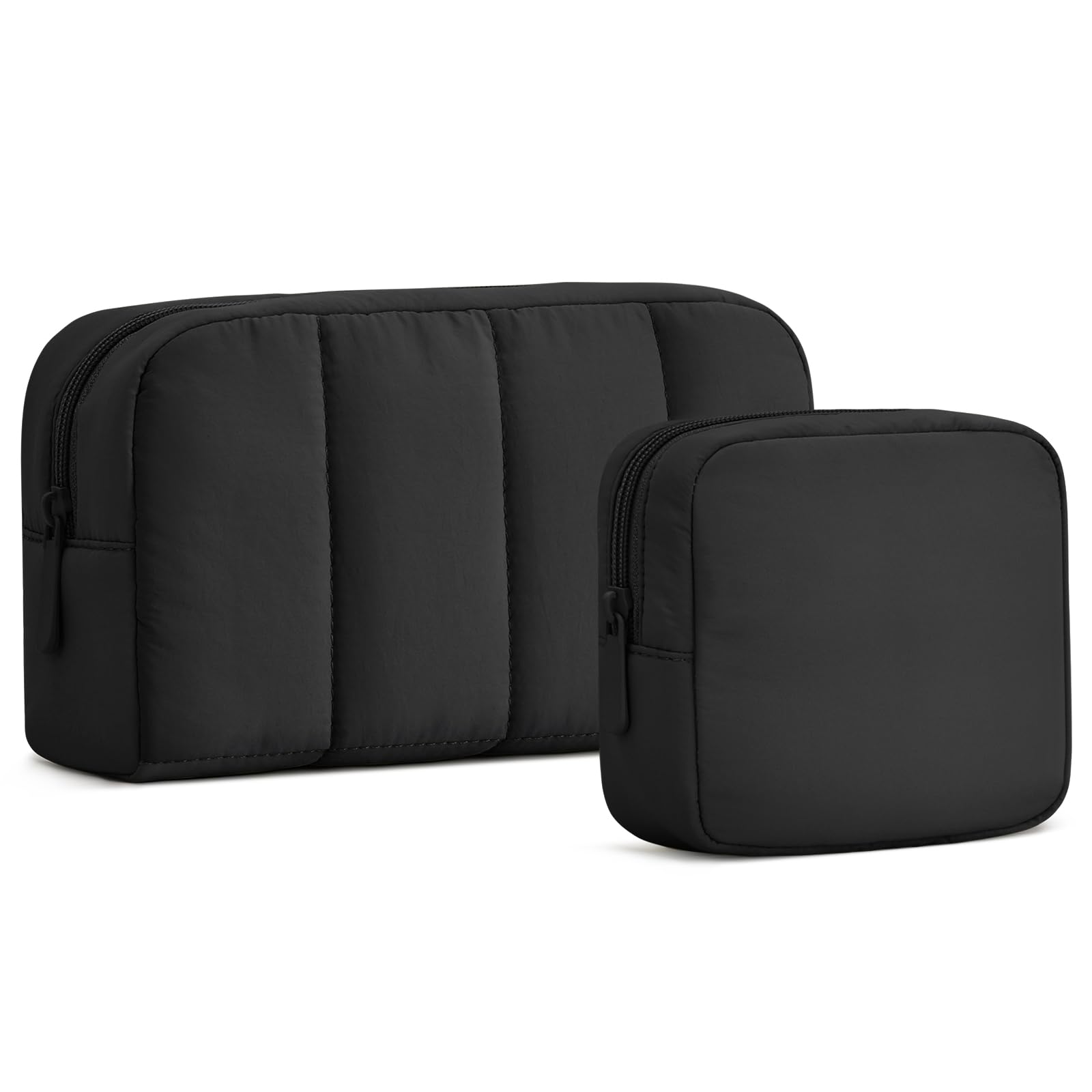 Oscaurt bolsa de maquillaje con apertura amplia para acceso rápido.