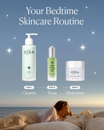 OSEA Crema Noche Ensueño: empaque elegante para rutina nocturna.