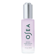Serum nocturno OSEA Dream Night Serum, botella elegante para uso nocturno que suaviza la piel.