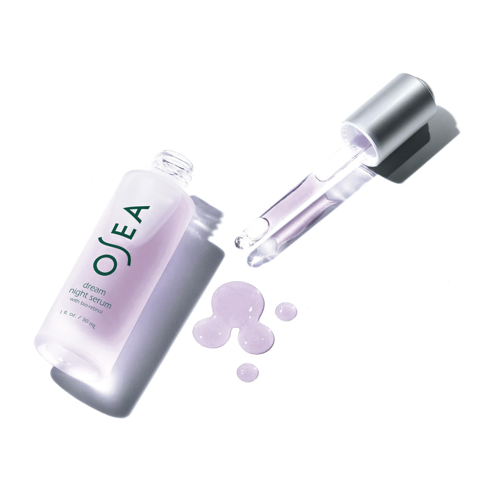 Alga bio-retinol de OSEA Dream Night Serum para firmeza suave en piel sensible.