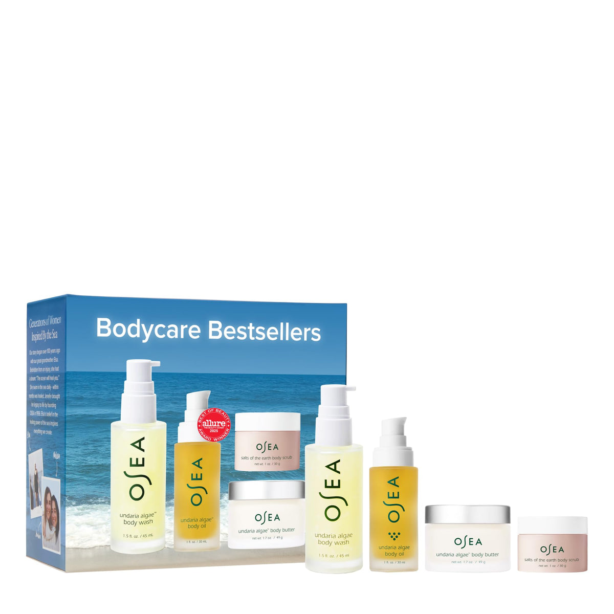 Aceite corporal de OSEA para hidratación profunda y elasticidad visible.