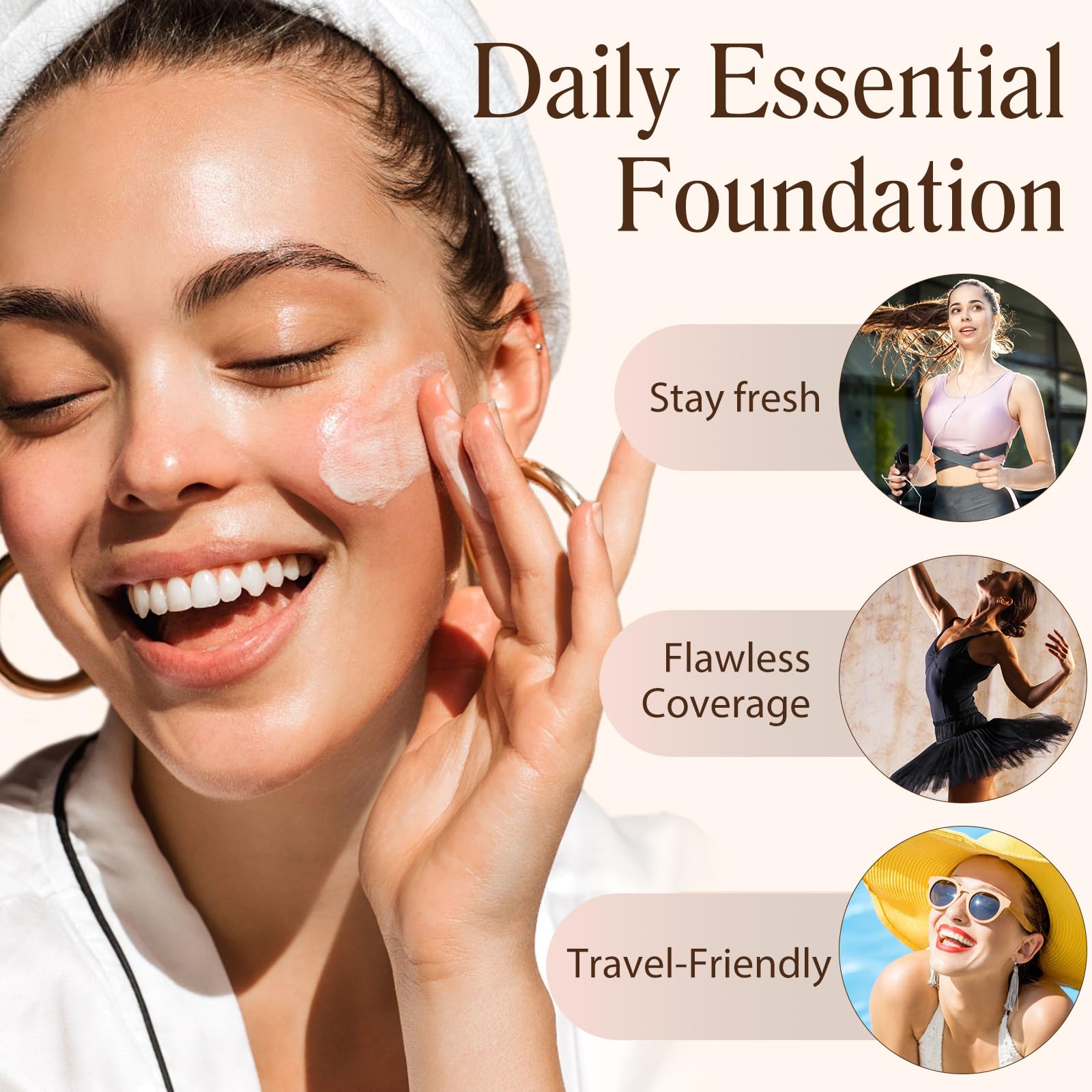 O.SECERT acabado natural con glow satinada para piel fresca