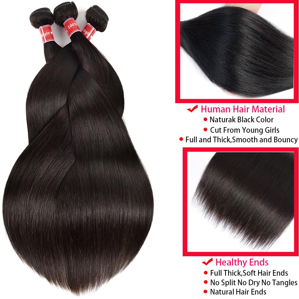 Oshiney cabello brasileño virgen, brillo suave para peinados versátiles