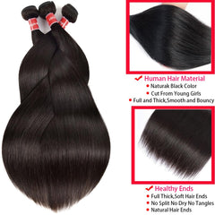 Oshiney cabello brasileño virgen, brillo suave para peinados versátiles