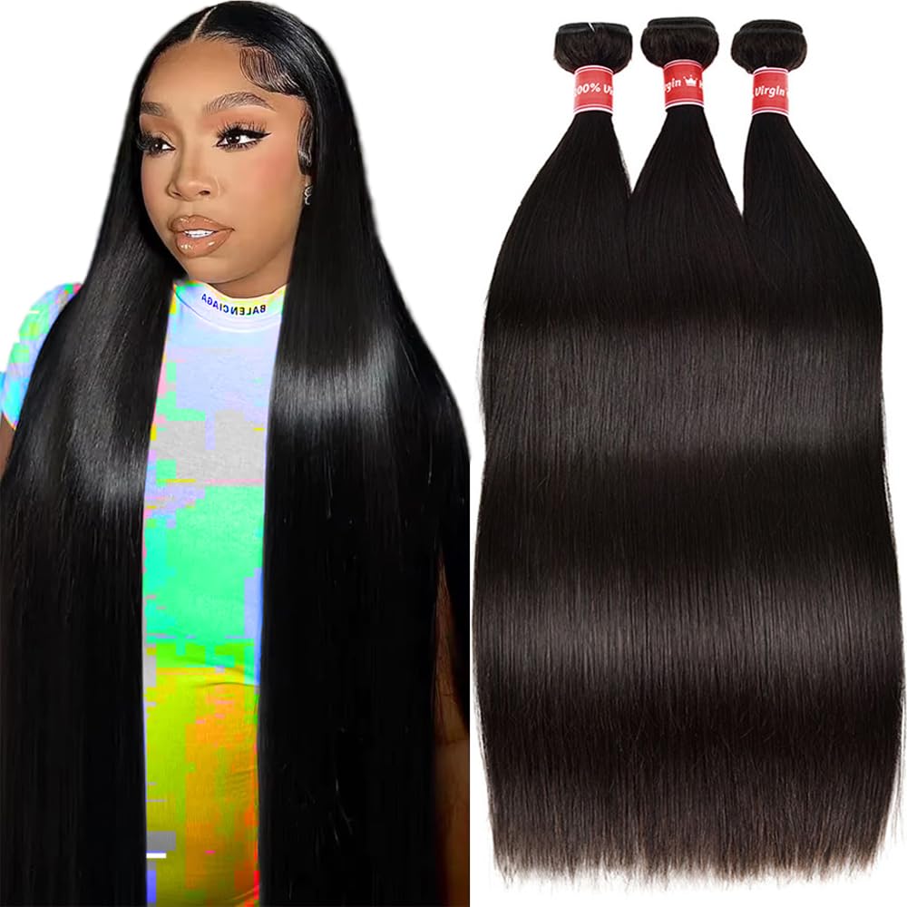 Oshiney bundles rectos, cabello liso para un look natural diario