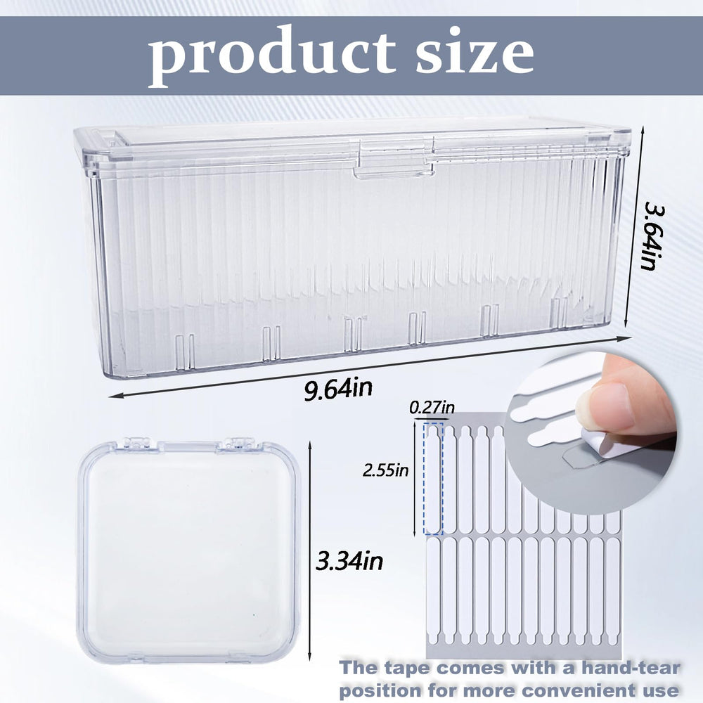 Oskrieel estuche acrílico duradero y transparente para ver uñas y accesorios.