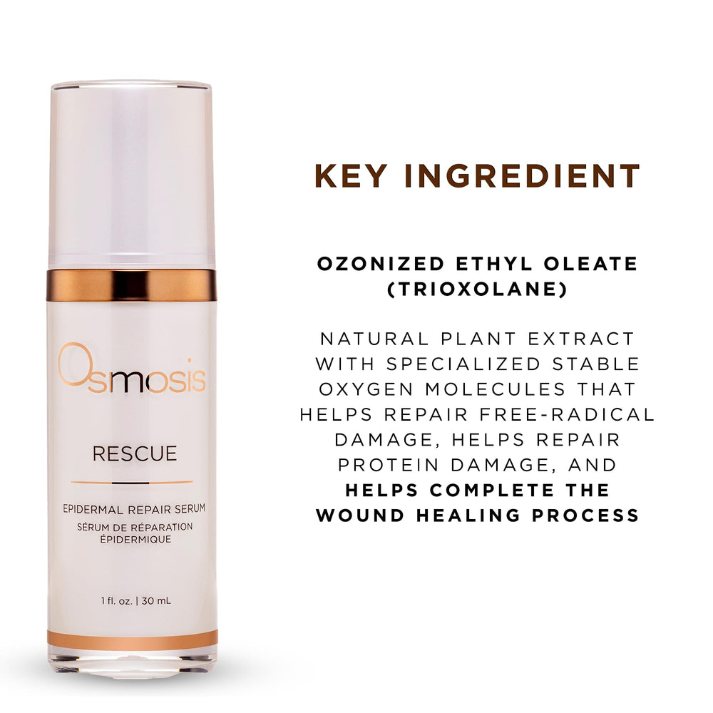 Rituel apaisant après rasage avec Osmosis Rescue pour calmer irritations.