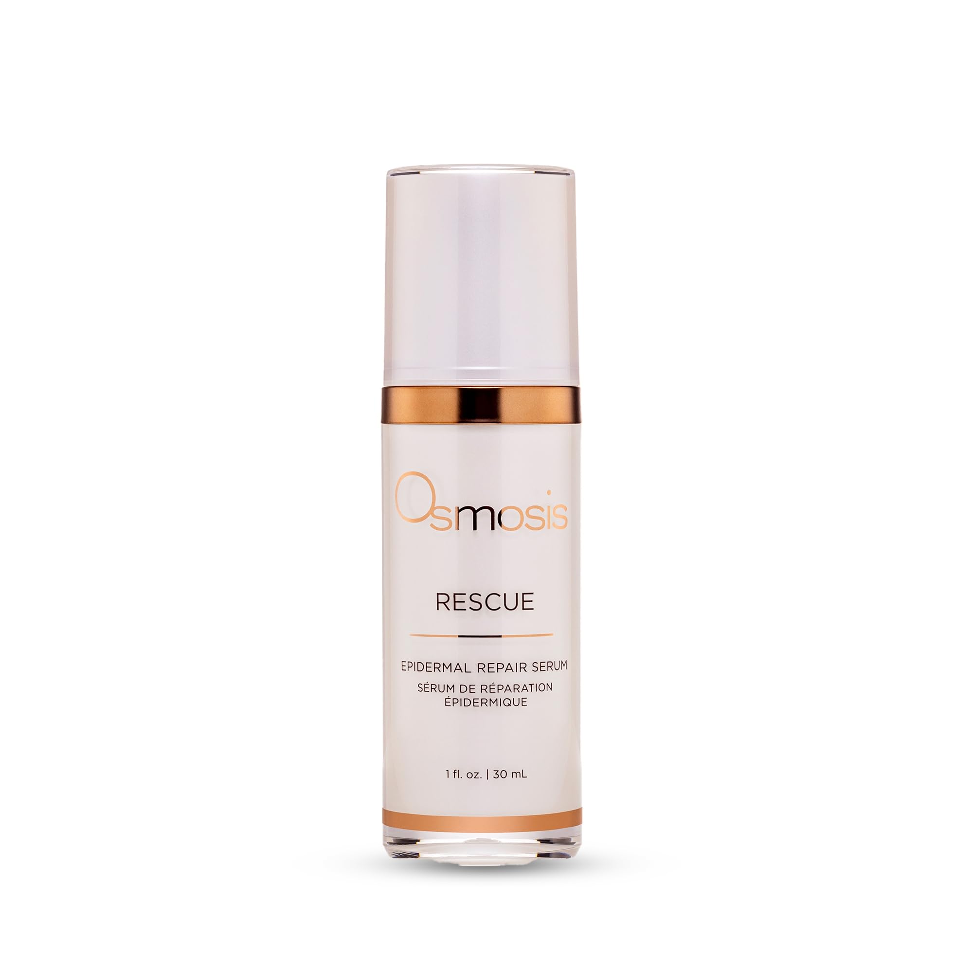 Sérum Osmosis Rescue dans sa bouteille prêt à apaiser peau sensible.
