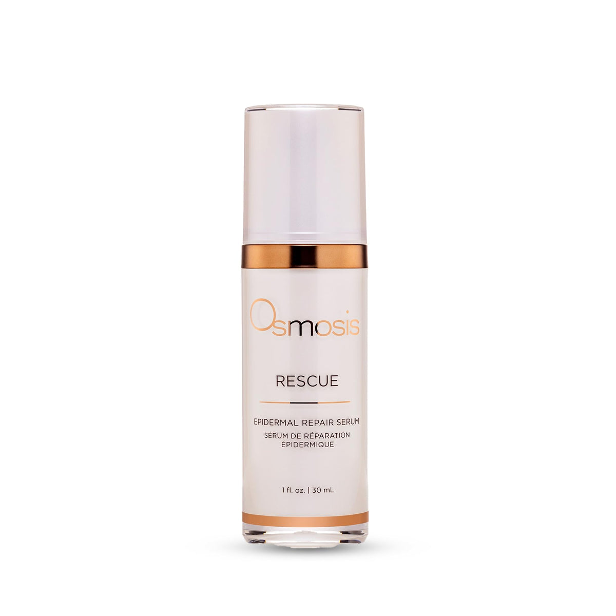 Sérum Osmosis Rescue dans sa bouteille prêt à apaiser peau sensible.