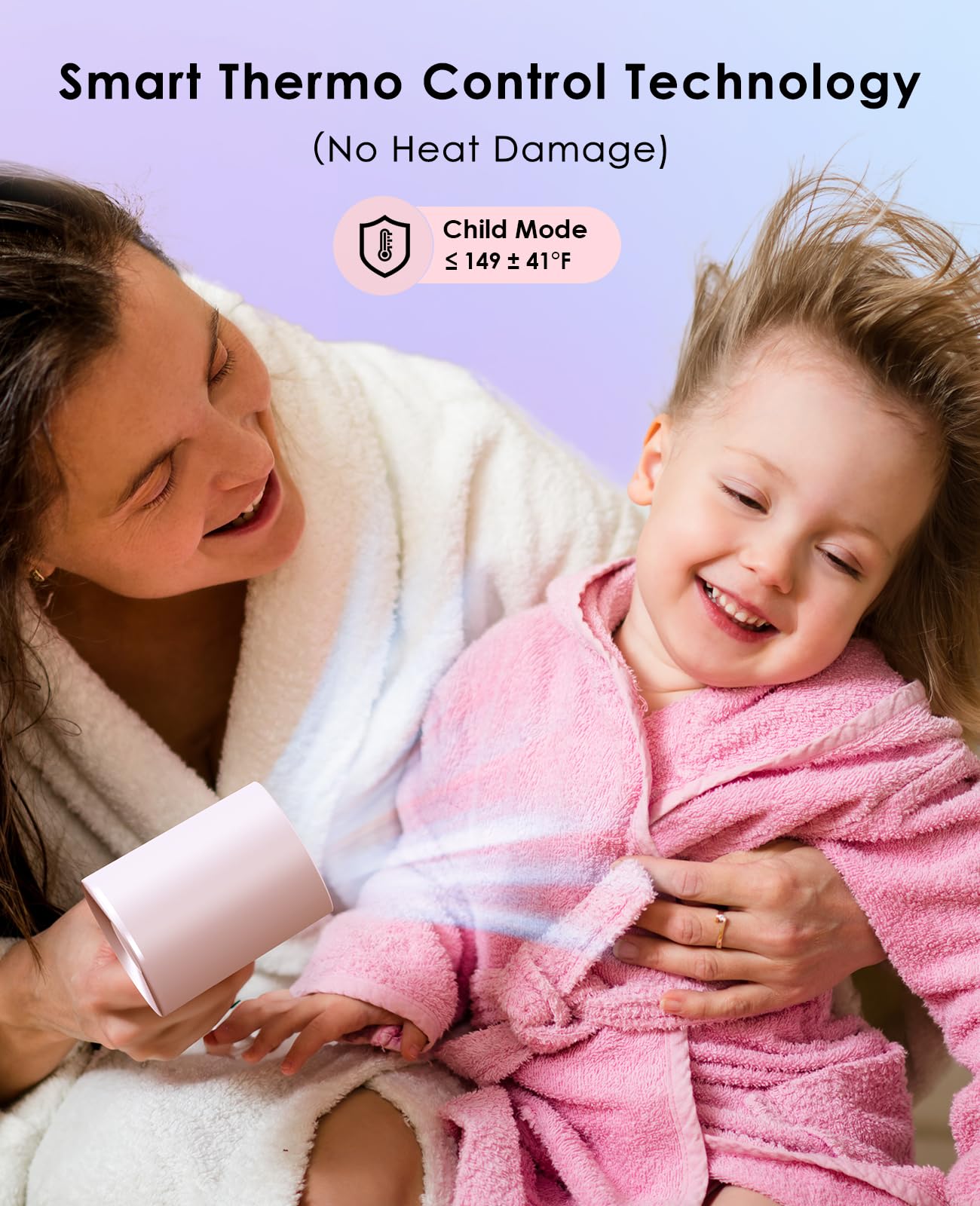 OSOU secador controla la temperatura automáticamente para proteger el cabello.