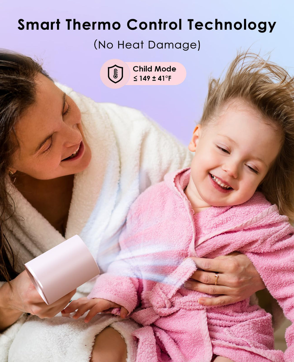 OSOU secador controla la temperatura automáticamente para proteger el cabello.