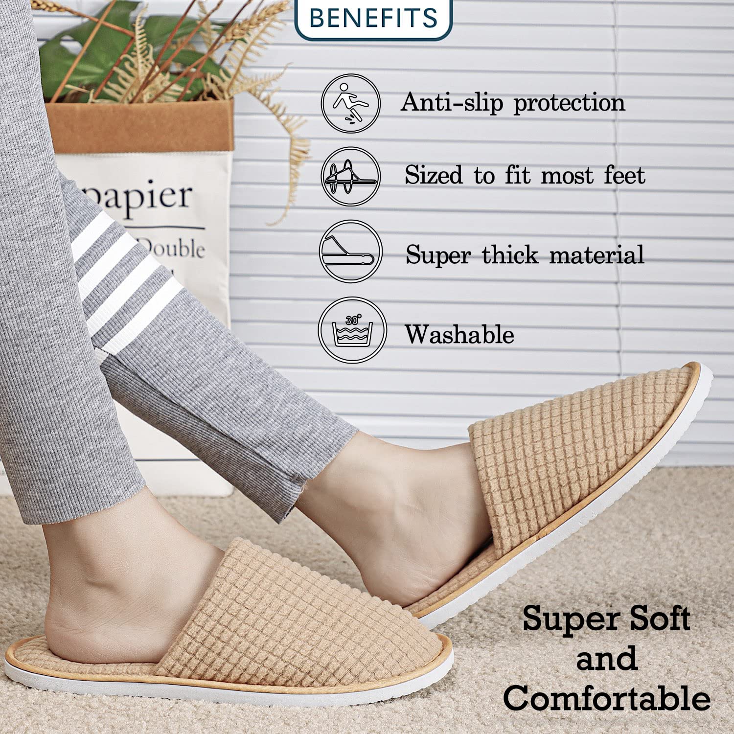 OSTADARRA zapatillas spa con suela antideslizante para suelos mojados.