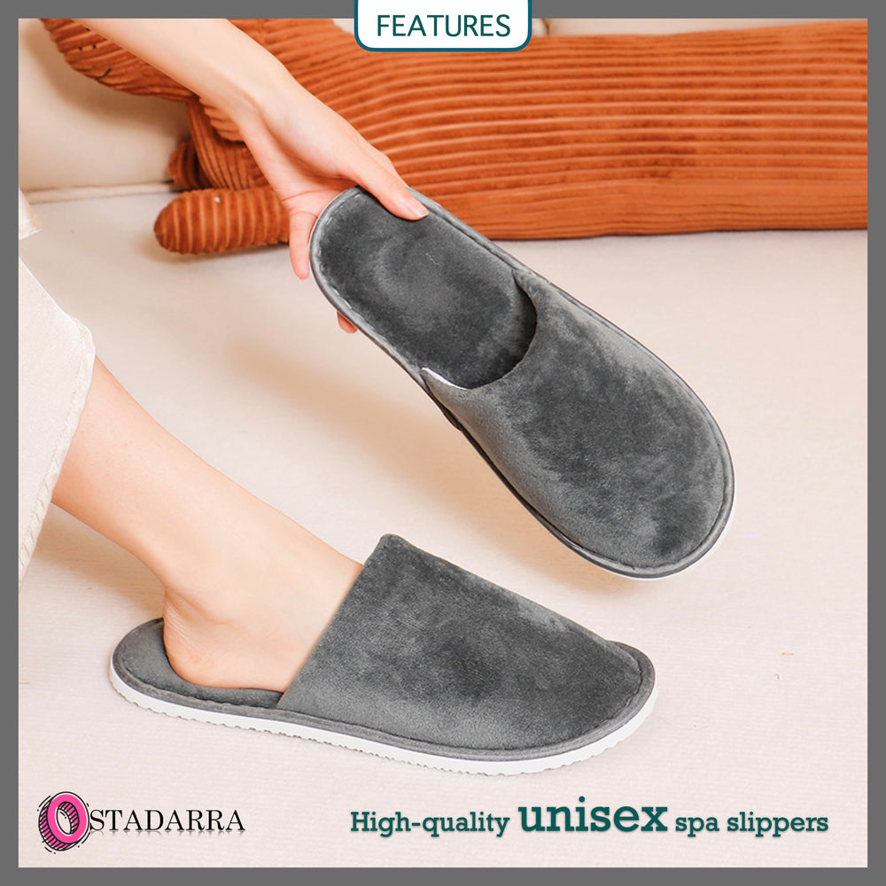 OSTADARRA pantuflas spa tallas para mujer y hombre, ajuste cómodo