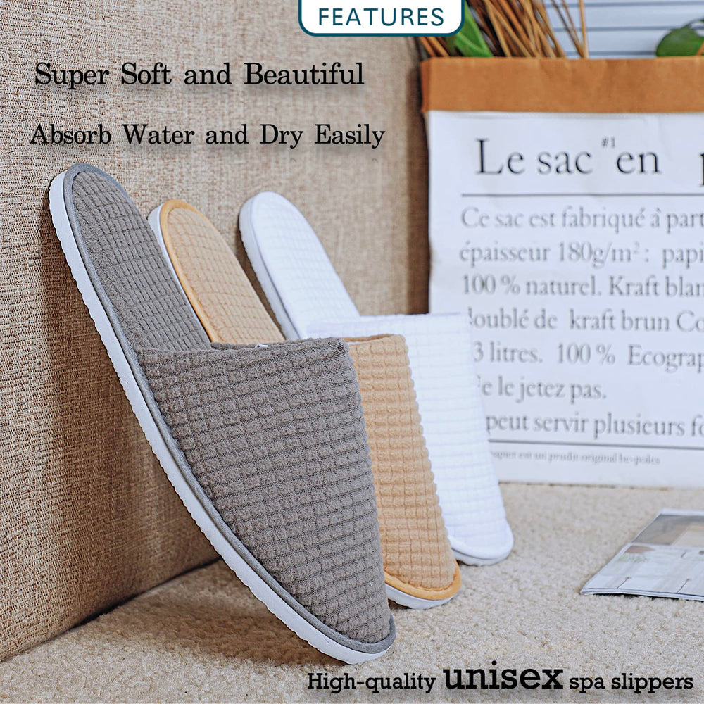 OSTADARRA zapatillas spa talla para mujer y hombre, ajuste cómodo.