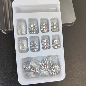 OSTTMA uñas acrílicas con diseño 3D para un look glamuroso