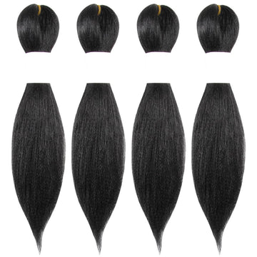 Osuntress prestretched braiding hair 10 inch 4-pack ready for knotless braids