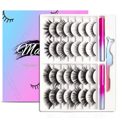 OTET pestanas magneticas 14 pares con delineador, look natural y duradero.