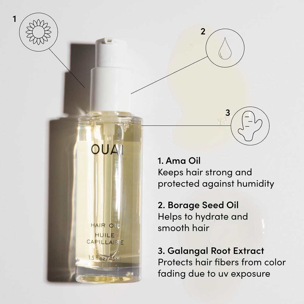 OUAI Aceite capilar: textura sedosa para peinados más fáciles