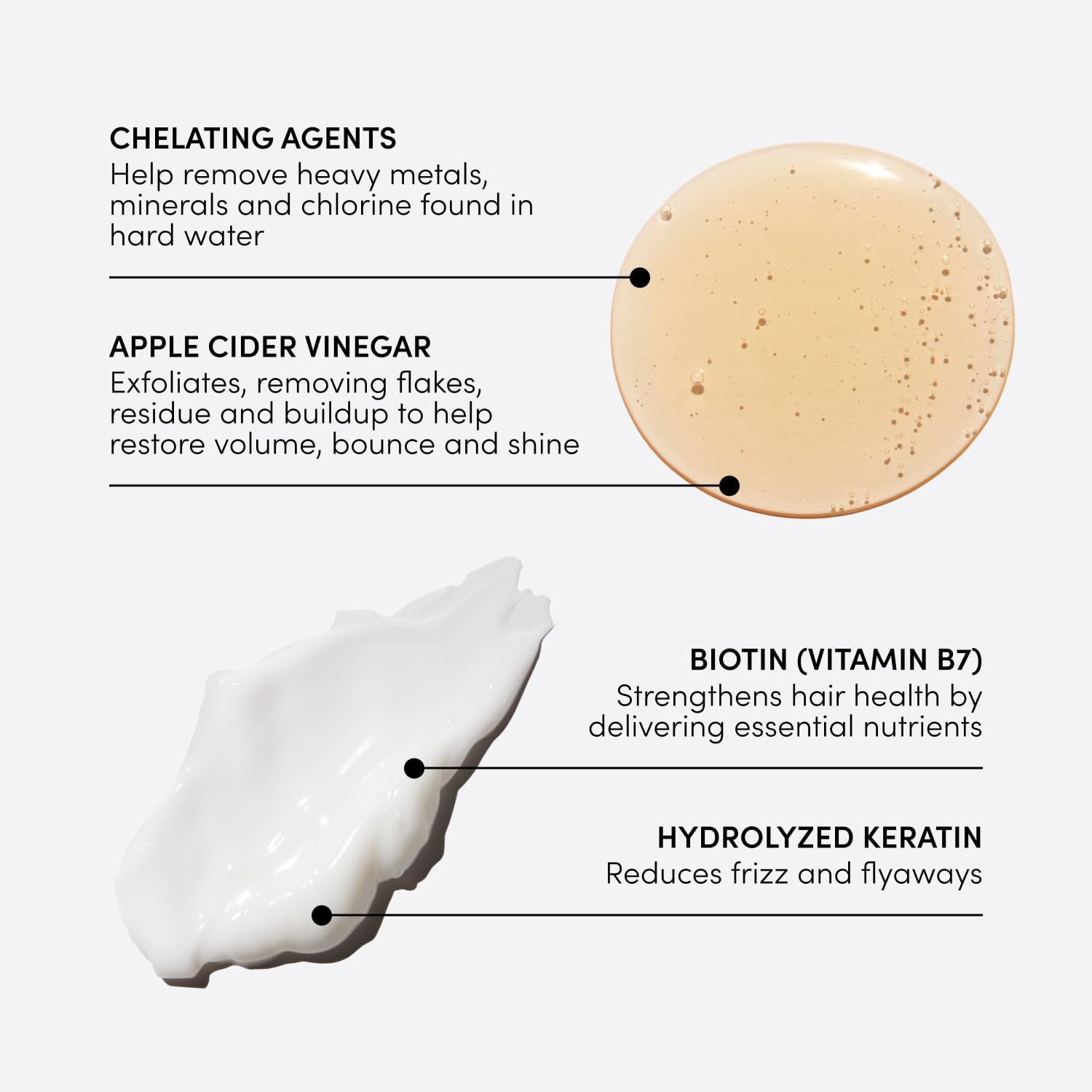 OUAI Acondicionador Fino aplicado sobre cabello fino para mayor volumen ligero.