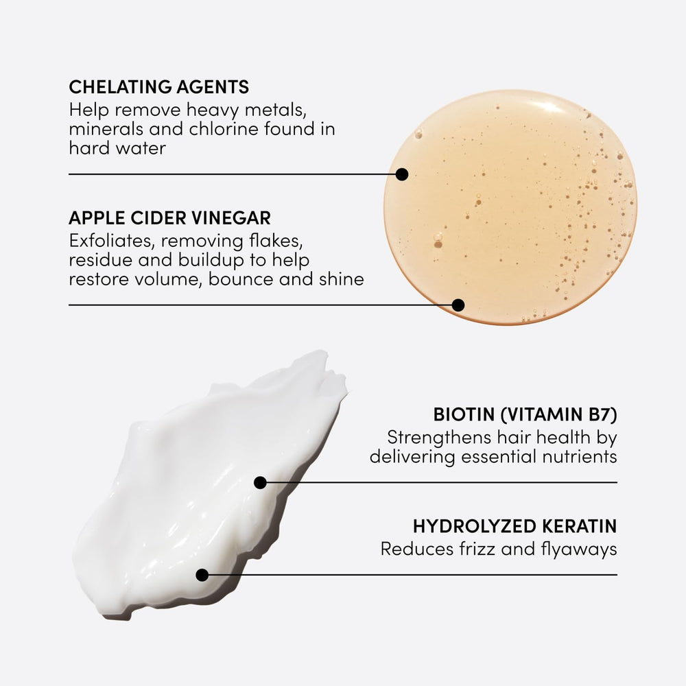OUAI Acondicionador Fino aplicado sobre cabello fino para mayor volumen ligero.