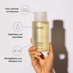 OUAI Acondicionador Fino en tamaño viaje hidrata y fortalece sin pesadez.