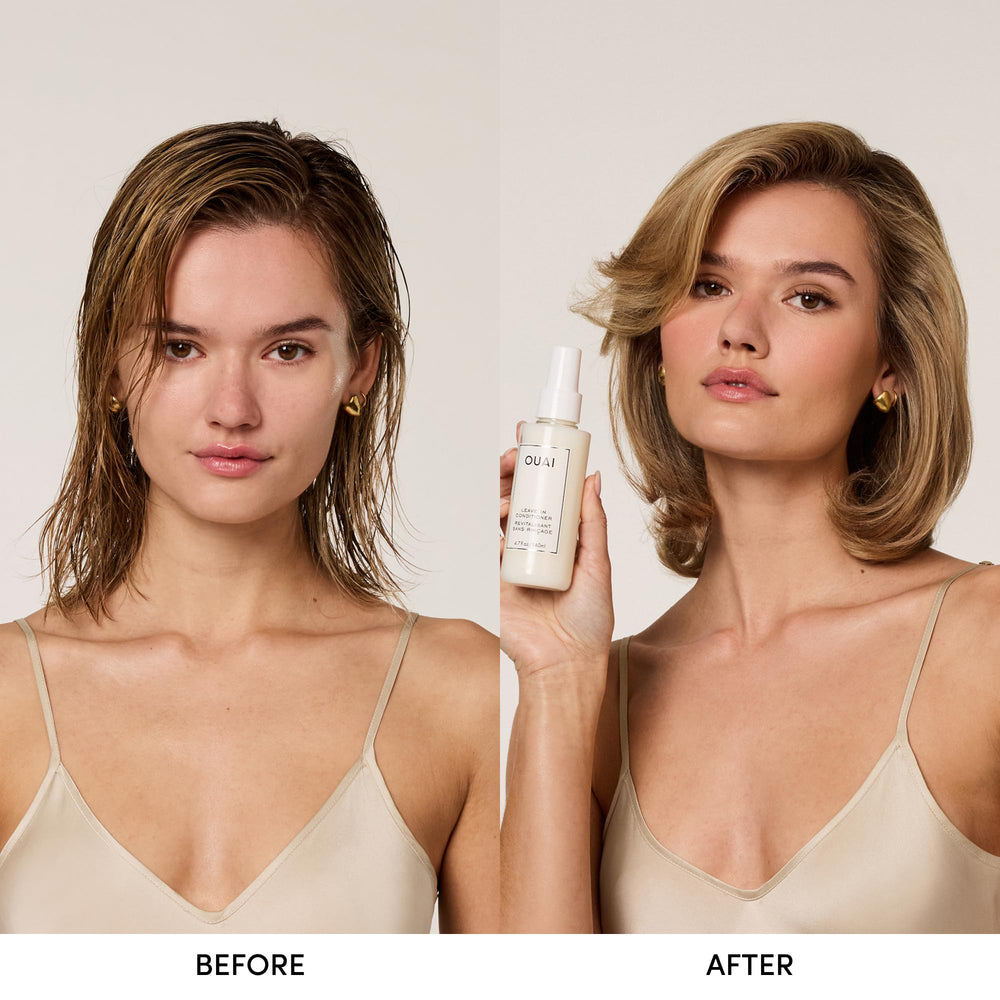 OUAI: aplicación-desenredante-spray ayuda a eliminar nudos y suavizar el cabello.