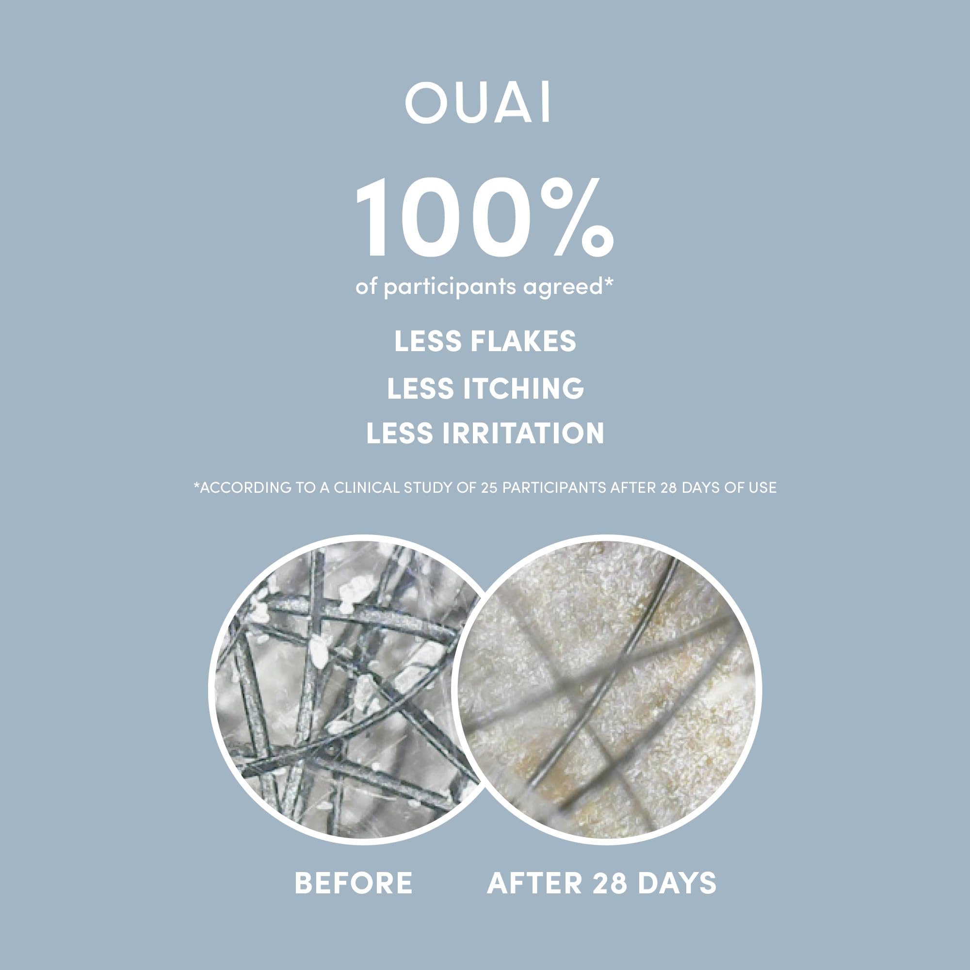 OUAI Aroma suave durante el lavado para una experiencia relajante.