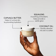 OUAI Body Crème con manteca-cupuacu brinda nutrición y suavidad a la piel.