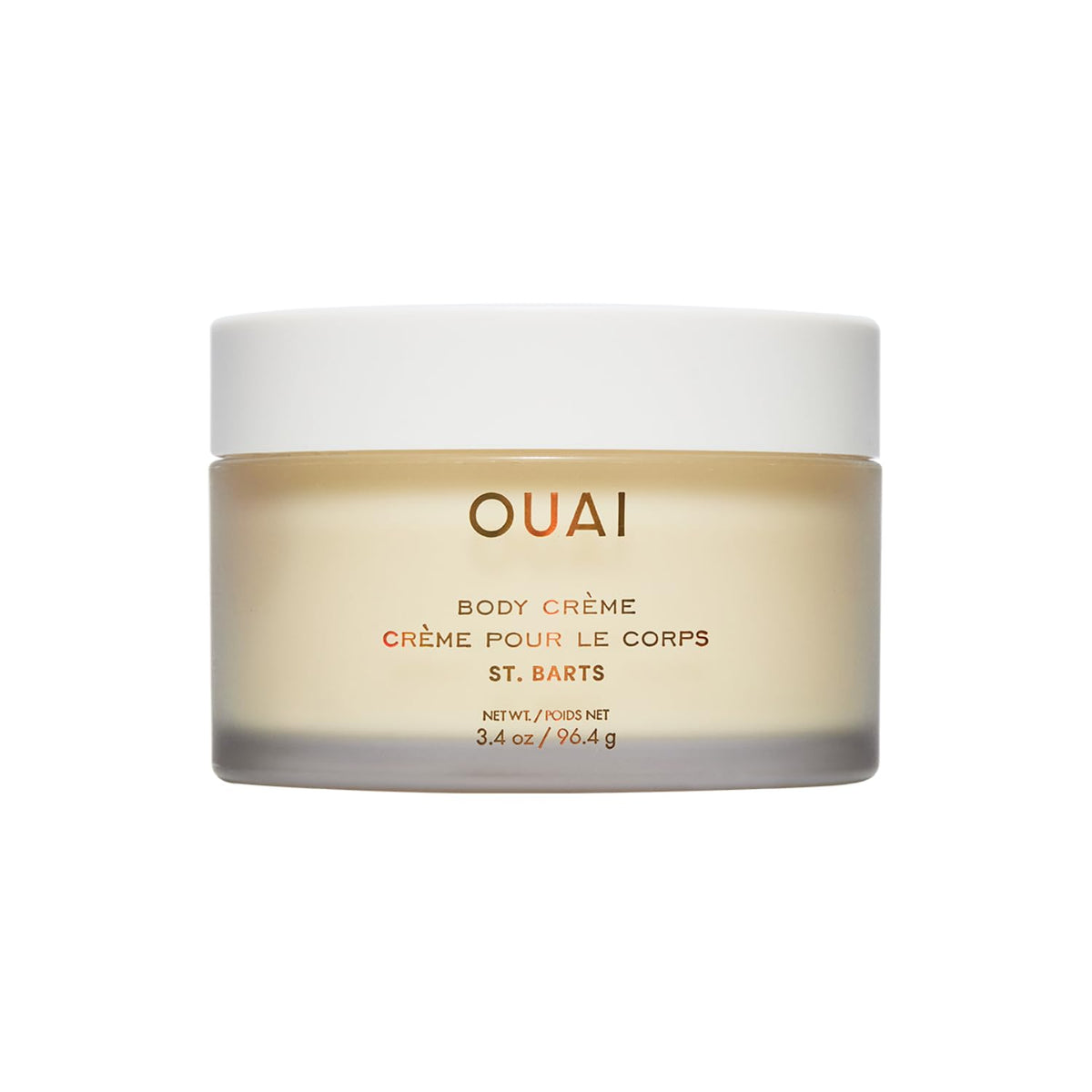 OUAI Body Crème con textura-batida para hidratación rápida de la piel.