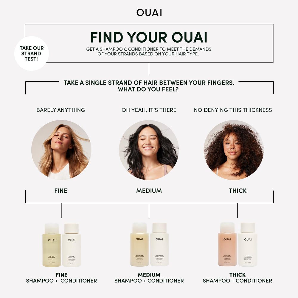 OUAI cabello suave y brillante tras el tratamiento profundo